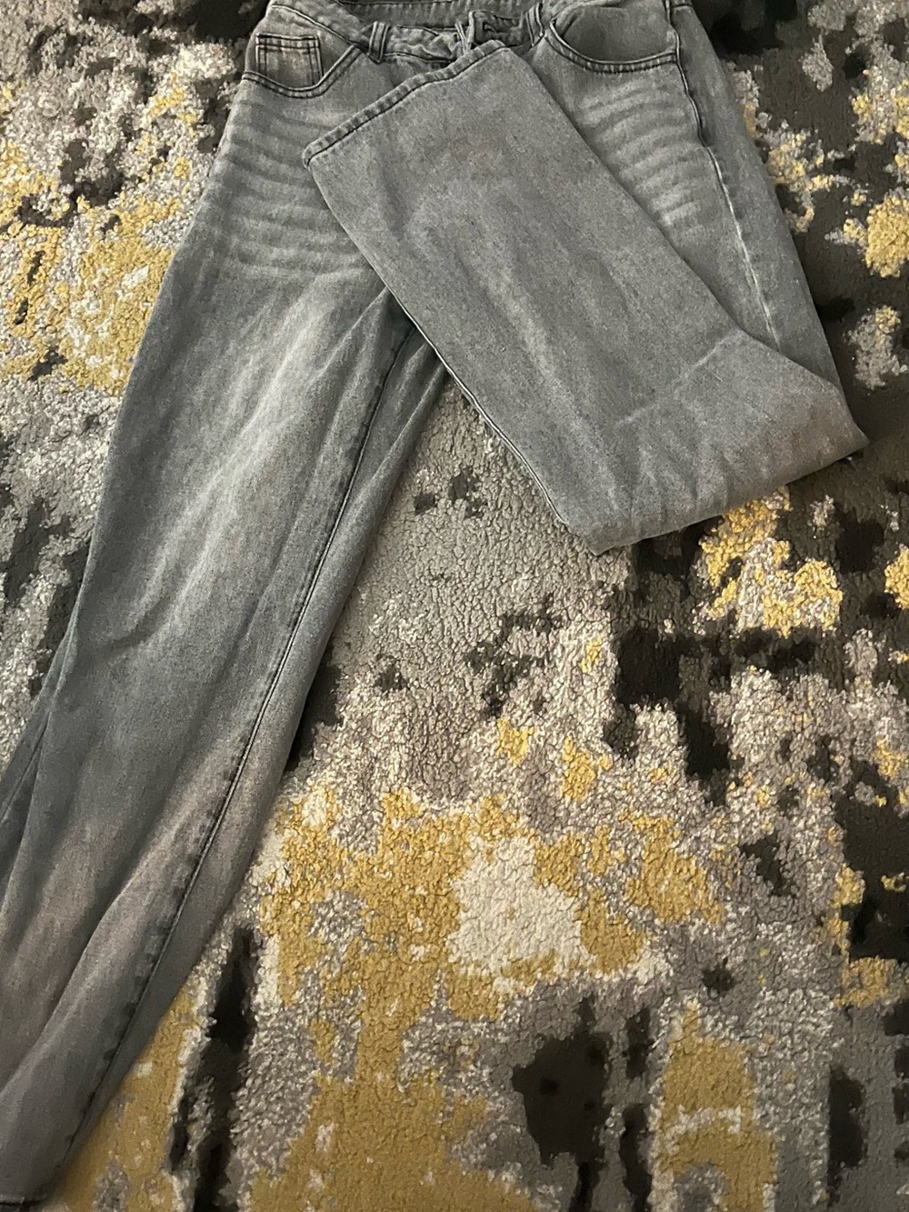 ROMWE Gray Flared High-Rise Jeans